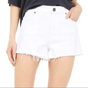 KUT from the Kloth Jane High-Rise White Shorts